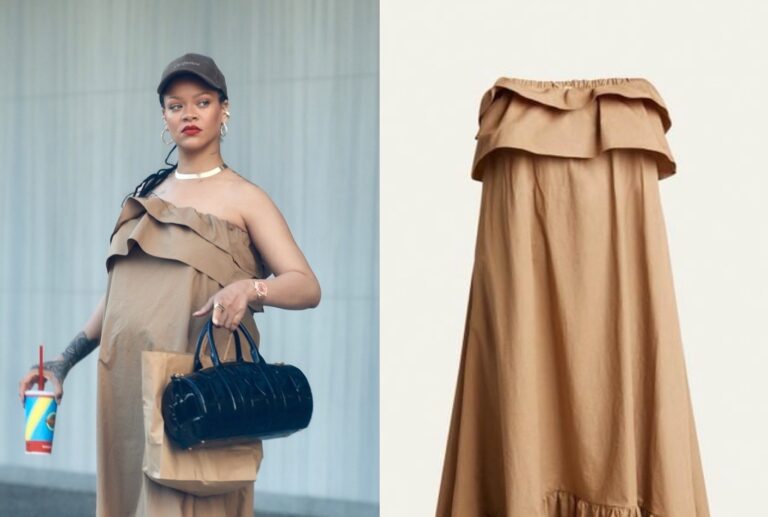 1-Rihanna-Wears-Brown-Light-YSL-Cotton-Poplin-Dress-and-Schiaparelli-Bag-for-FatBurger-Craving-final.jpeg
